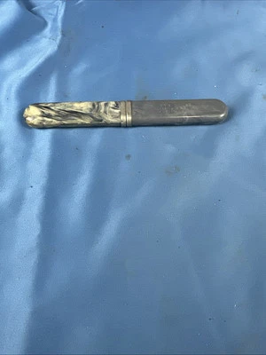 Vintage Smity's 3 Way Camping Knife Fork Bottle Opener 7 1/4" Marbleized Handle - Image 1 of 4