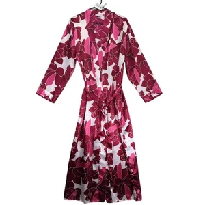 Ivy & Annabelle Women's L Floral Rose Satin Kimono Robe, Tie Waist Romantic - Picture 1 of 6