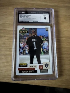 Panini Instant NFL Draft Night 2025 - Ashton Jeanty #NFLDNA-9 (RC) Raiders CGC 9 - Imagen 1 de 2