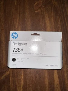 HP 738M 130 ml Schwarz DesignJet Tintenpatrone, A24VLA Ablaufdatum 03/27 - Bild 1 von 4