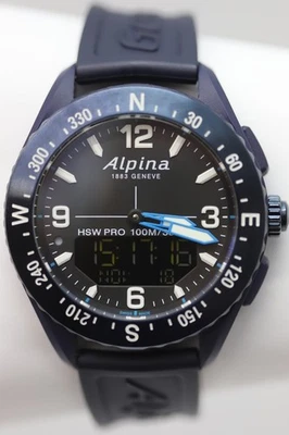 ALPINA Alpiner X Quartz Black Dial 45mm Men's Smart Watch - AL-283LBN5NAQ6 - Image 1 of 4