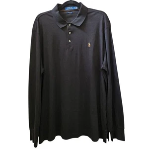 Polo Ralph Lauren camicia uomo XL nera vestibilità classica carne pony performance nuova senza etichette - Foto 1 di 13