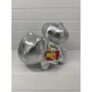 Bulbasaur Pokemon 25th Anniversary Edition Silver 8" Plush NWT Jazwares - Picture 1 of 7