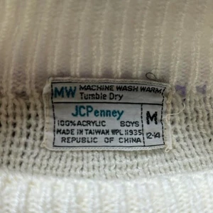 VINTAGE (1970s) JC Penny, Kids, patterned ski sweater - Picture 1 of 3