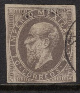 MEXICO 1866 MAXIMILIAN ISSUE 7 cts lilac INV 15-1866 Tepeji del Rio district - Picture 1 of 3