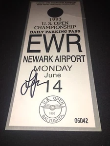 Lee Janzen Signed Official 1993 Official US Open Parking Pass Winner COA - Picture 1 of 1