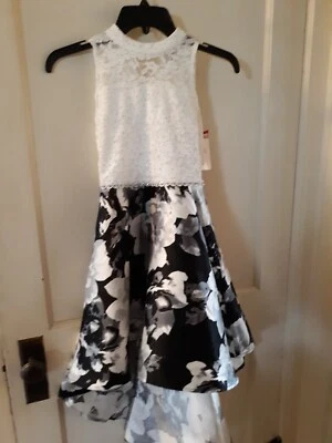 Niñas Speechless Niños Vestido de fantasía talla 8 Nuevo con etiquetas, gris, negro, blanco floral Foto 1 de 4