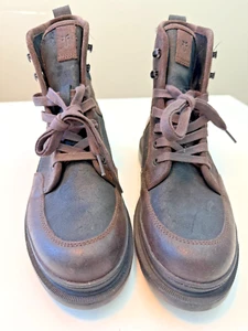 Bota de Combate Frye Scout 83703 Hombres Cuero Negro Talla 9.5 Botas Informales con Cordones NUEVAS - Imagen 1 de 22