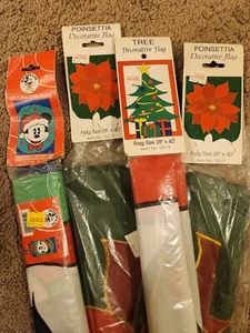 Christmas Flags Decorative, Disney, Poinsettia, Mickey Mouse, Christmas Tree - Picture 1 of 8
