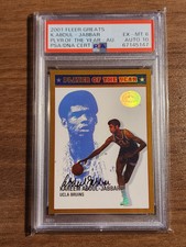2001 Fleer Greats Of The Game Autograph Kareem Abdul Jabbar 69/69 PSA 6 AUTO 10