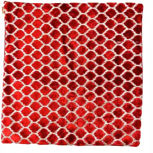 Caldeira Red Velvets Throw pillows Cushions 23x23 Luxury Belgian Fabric Lot of 2 - Picture 1 of 8