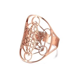 Angel Cube Rings Archangel Protection hollow Rings For Women Band Ring Jewelry - Picture 1 of 11