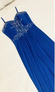 Blondie Nites königsblau Perlen Abschlussball Brautjungfer formelles Abendkleid Gr. 15 (XL) - Bild 1 von 12