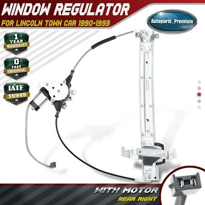 Power Window Regulator with Motor for Lincoln Town Car 1990-1993 Rear Passenger - Image 1 of 4