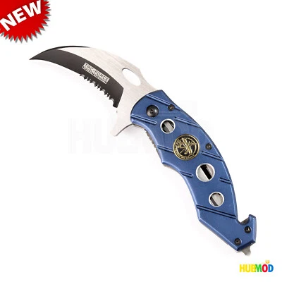 Navaja de Bolsillo Plegable 7.5" TAC-FORCE Táctica Karambit Rescate Asistida por Resorte Foto 1 de 4