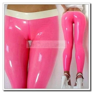 Latex Leggings Hot Pinks sexy Kameltoe-Effekt ohne Reißverschluss Unisex maßgeschneidert 0,4 mm F7 - Bild 1 von 7