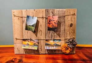Rustic Reclaimed Wood Wedding Memorial Photo Stand - Picture 1 of 5