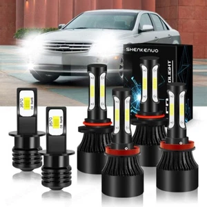 For Cadillac STS 2005-2011 6000K LED Headlight High Low + Fog Lights Bulbs Combo - Picture 1 of 18
