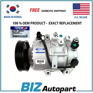 OEM GENUINE A/C COMPRESSOR W/ CLUTCH FOR 2013-16 GENESIS COUPE 3.8L 97701-2M600 - Picture 1 of 4