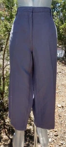 NWT David N Capris Sz 12 Linen Purple Pockets - Picture 1 of 7