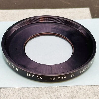 GRAFLEX XL STEP UP RING w/ 1A SKYLIGHT  FILTER 40.5mm to SERIES 8 VIII excellent - Image 1 of 4