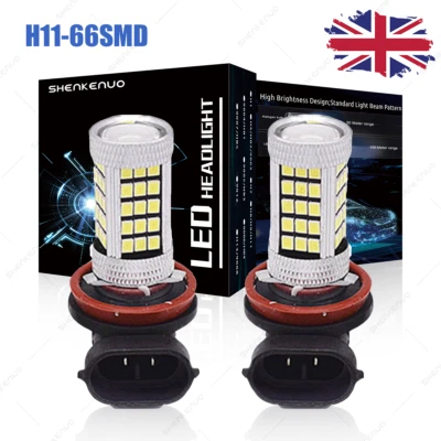 For Ford S-Max 2006-on - 2x H11 Foglight Led Bulbs Fog Light XENON 6000K White - Image 1 of 4