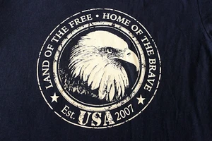 T-Shirt - Land of the Free, Home of the Brave, Eagle Logo, Größe L - Bild 1 von 7