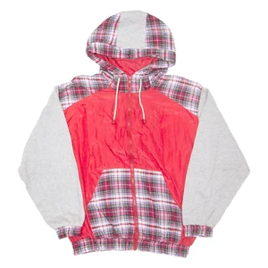 Chaqueta ARGEE SPORTS Para Hombre Roja Nylon Con Capucha Cuadros M - Imagen 1 de 6