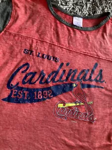 MLB St Louis Cardinals Womens Short Sleeve Sleepwear Shirt Size Small Pajamas - Picture 1 of 4