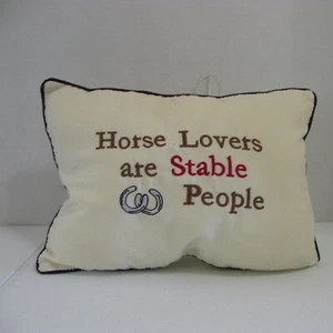 Almohada rectangular pequeña de 12 pulgadas para amantes de los caballos son personas estables x 9 in. x 4 in. - Imagen 1 de 9