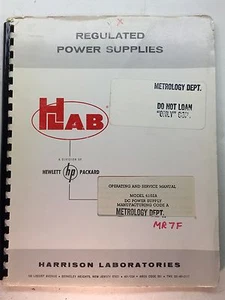 Fuente de alimentación de CC manual de operación y servicio HP Harrison Labs 6102A con esquemas - Imagen 1 de 2