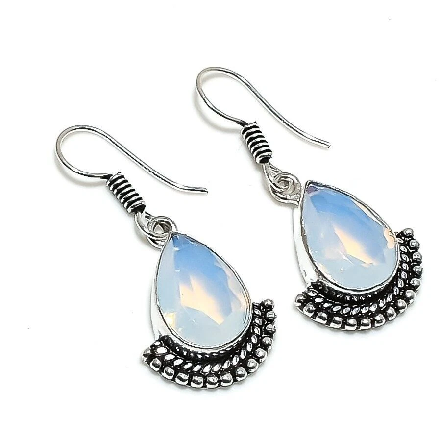 Orecchino di gioielli in argento sterling 925 fatto a mano con pietra... - Immagine 1 di 1