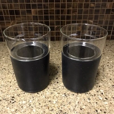 (2) Vasos de cerveza congelables transparentes/silicona negra conejo Foto 1 de 4