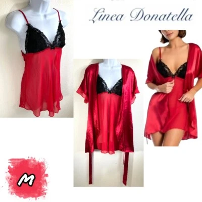 Nuevo con etiquetas Linea Donatella Mujer M Secret Wish 3 piezas Juego Babydoll SRW043 $68 Foto 1 de 4