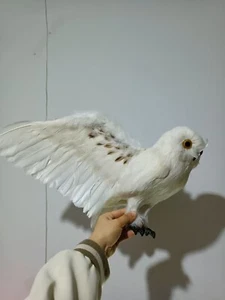 gran simulación espuma y plumas alas búho pájaro modelo muñeca regalo unos 32x60cm - Imagen 1 de 3