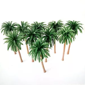 10pc 7cm Coconut Palm Tree Model Miniature Landscape Garden Park Railway Scenery - Picture 1 of 5