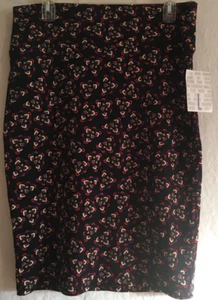 LuLaRoe Women's Skirt NWT Black Multicolor Print Knee Pencil Stretch Size Large - Picture 1 of 4