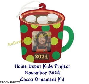 Home Depot Kids Workshop Project Cocoa Ornament Kit with Pin November 2024 NEW - Picture 1 of 8