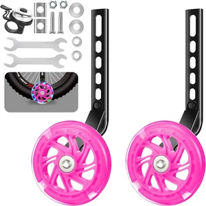 Bike Training Wheels,Thicken Stronger Flash Mute Wheel Adjustable Stabilizer Sui - Picture 1 of 12