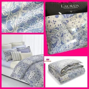 Ralph Lauren Callen Paisley Floral Full/Queen Baumwolle Bettdecke Kissenbezug Set - Bild 1 von 6
