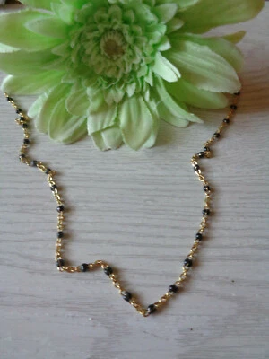 Einfache gold/schwarze  Kette  - Bild 1 von 2