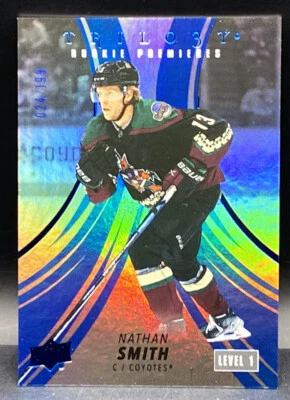 2022-23 Upper Deck Trilogy Nathan Smith Rookie Premieres Blue /199 Coyotes - Image 1 of 2