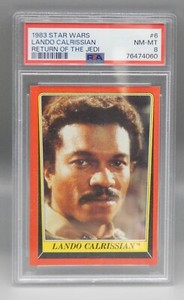 PSA 8 Topps STAR WARS Return of the Jedi TRADING CARD #6 Lando Calrissian 1983