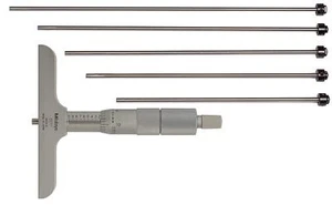Micrómetro de profundidad Mitutoyo 129-132, 0 - 6" X .001", base de 4 - Imagen 1 de 5