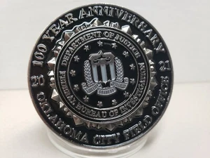 100 Year Anniversary Oklahoma City Field Office Challenge Coin - Picture 1 of 4