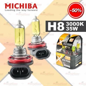 2er MICHIBA H8 708 Scheinwerfer Halogen Auto Lampen 2300K Gelb NEBELSCHEINWERFER - Picture 1 of 10
