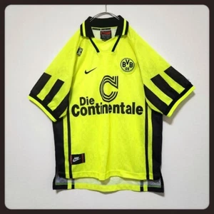 MINT Borussia Dortmund 1996 97 M TRIKOT BVB Home Football Shirt VINTAGE NIKE - Picture 1 of 18