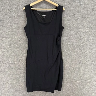 Vestido Express Mujer 12 Negro Funda Midi Cuello Cuadrado Sin Mangas Forrado Cremallera Foto 1 de 4