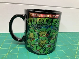Teenage Mutant Ninja Turtles Viacom Nickelodeon 2015 Black Retro Coffee Mug Cup - Picture 1 of 5