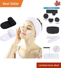 High-Quality Facial Spa Headband - Adjustable Terry Cloth - Colorful - 2 Pcs